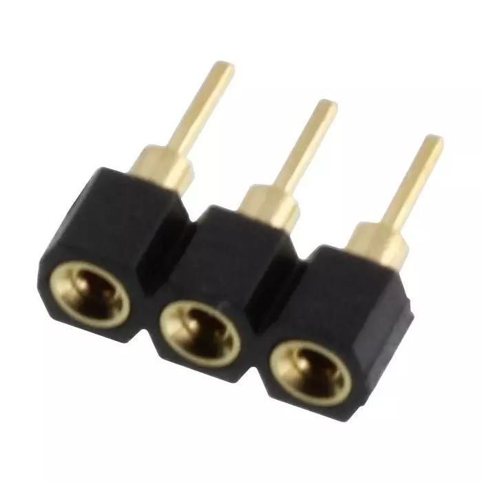 OMRON ELECTRONIC COMPONENTS SIP SOCKET, GOLD, 3POS, 2.54MM, TH, XR2C-0311-N