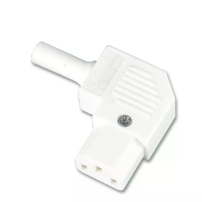 BULGIN LIMITED SOCKET, IEC, REWIREABLE, RIGHT ANGLE, PX0587/SE/WH