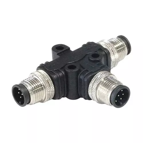 BULGIN LIMITED SENSOR SPLITTER, 4P M8 PLUG-2 X M8 PLUG, PXPPVC08TSMM04AFIIFI.