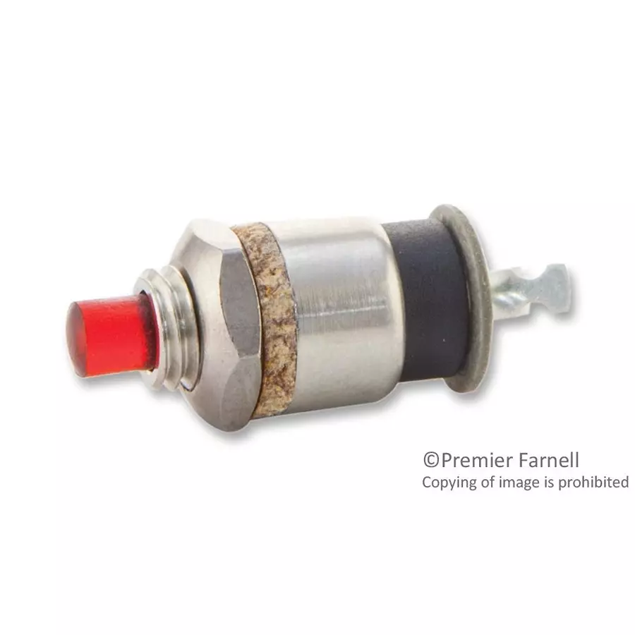 BULGIN LIMITED SWITCH, SPNO, RED, MP0016/RD.