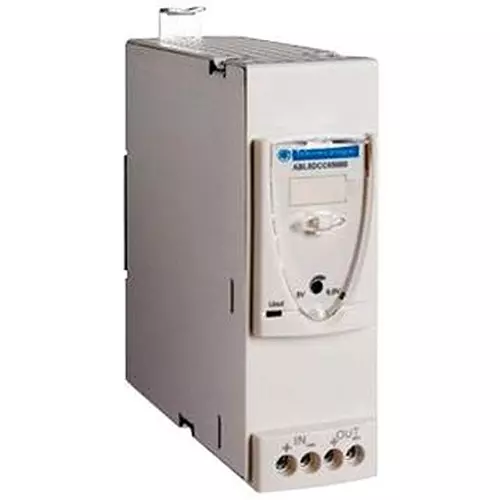 SCHNEIDER ELECTRIC Isolated DIN Rail Mount DC / DC Converters CONVERTER MODULE, 12V, 2A, 24W, ABL8DCC12020