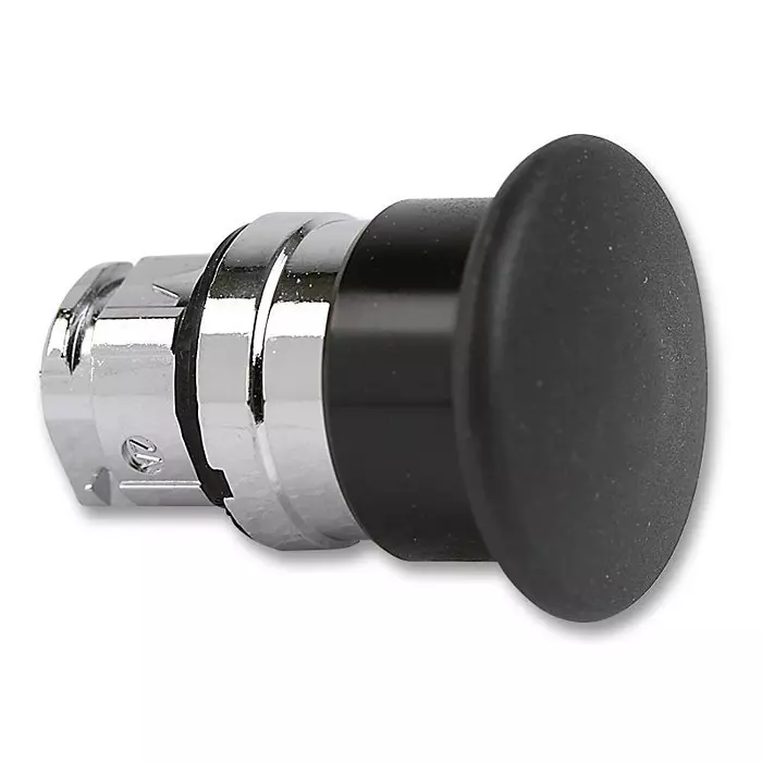 SCHNEIDER ELECTRIC Switch Actuators SWITCH HEAD, 22MM, MUSHROOM, BLACK, ZB4BC2
