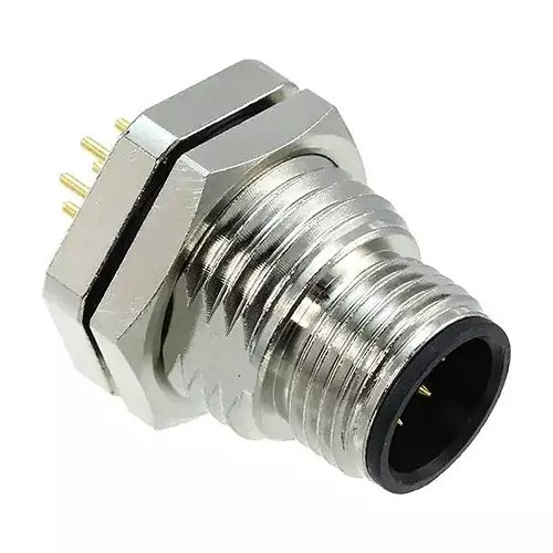 NORCOMP Sensor Conn, M12, 8Pos, Plug, Panel, 860-008-11SR004