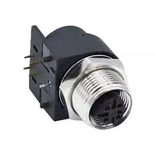 NORCOMP Sensor Conn, M12, 4Pos, R/A Rcpt, Panel, 861-D04-21SR004