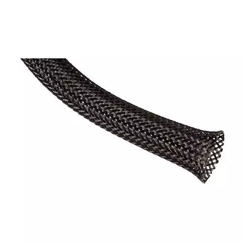 PRO POWER Sleeving, Expandable, 25.4 mm Id, Pet, Black, 15.24M/50Ft, SPC5151 (Pack of 50)