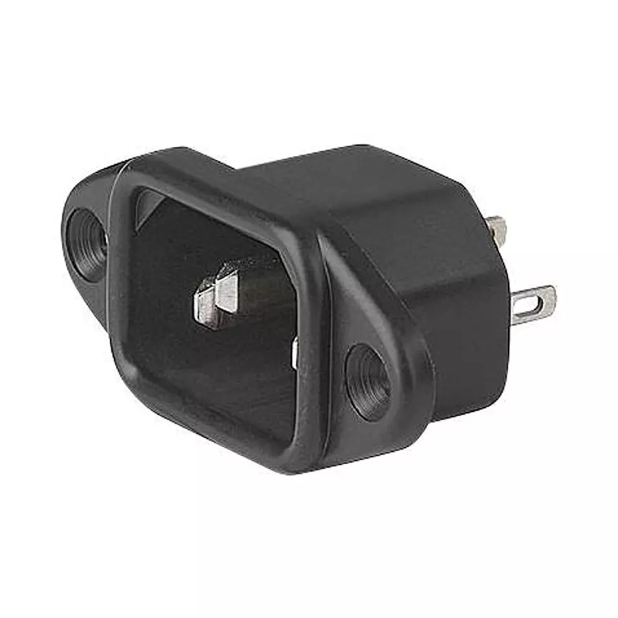 SCHURTER Power Entry Conn, Plug, 10A, Panel, 6162.0046