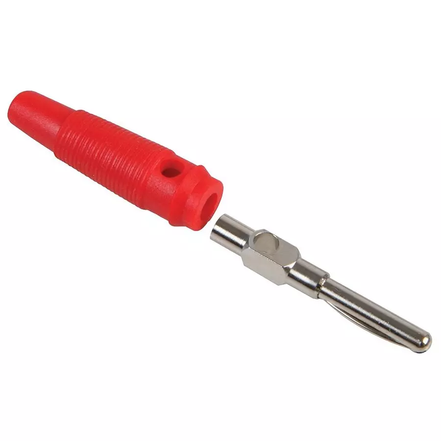 Multicomp PLUG, 4MM, RED, 25.412.1