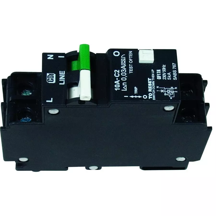 Weidmuller CIRCUIT BREAKER, GROUND FAULT CIRCUIT INTERRUPTER-GFCI, 1P, 240V, 15A, 9926291115
