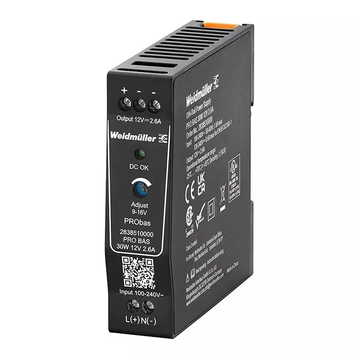 Weidmuller POWER SUPPLY, AC-DC, 12V, 2.6A, 2838510000