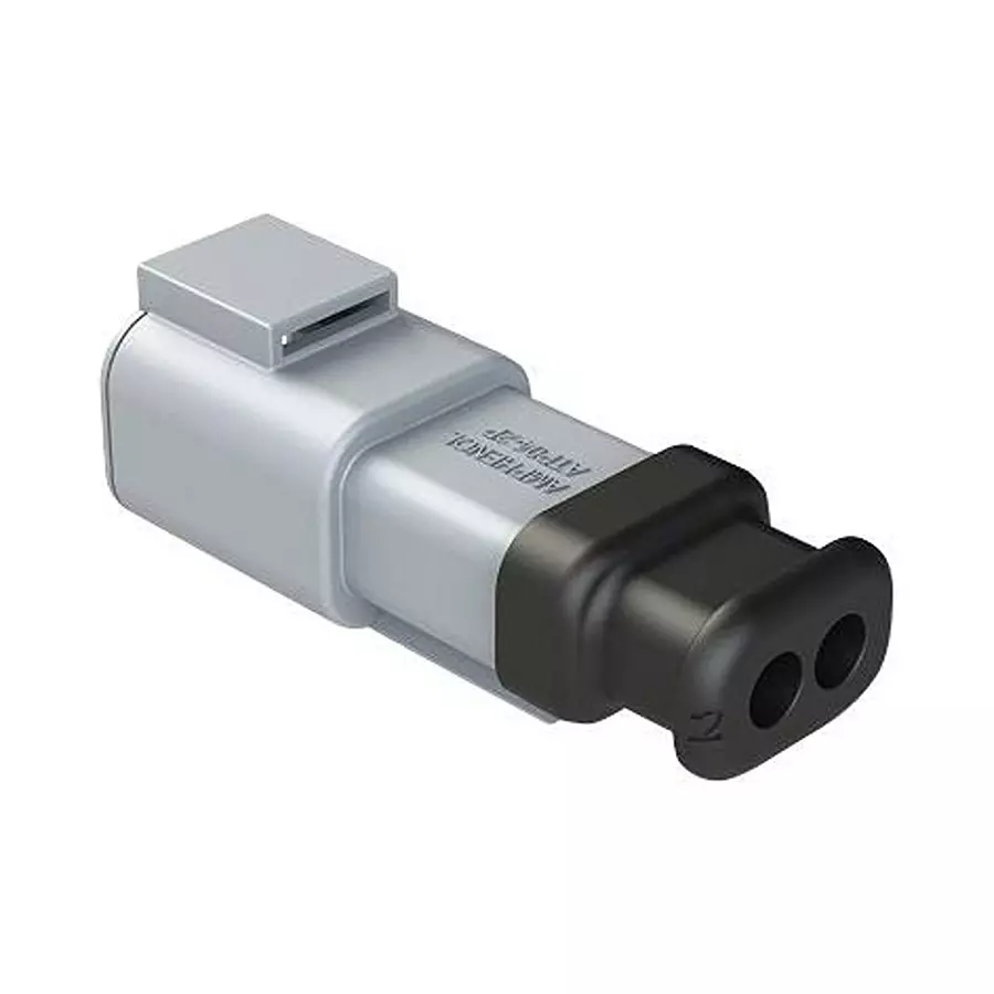 AMPHENOL SINE/TUCHEL STRAIN RELIEF, 2POS, THERMOPLASTIC, GREY, ATP04-2P-SR01.