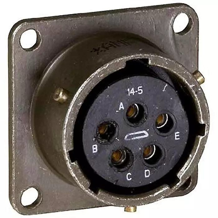 AMPHENOL AEROSPACE CIRCULAR CONN, RCPT, 14-5, BOX MOUNT, MS3112E14-5S