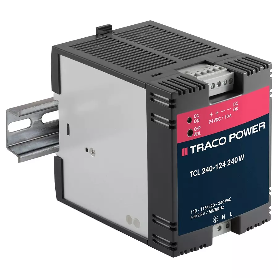 TRACO POWER PSU, AC/DC, 6.3A, 150W, DIN, TBL 150-124