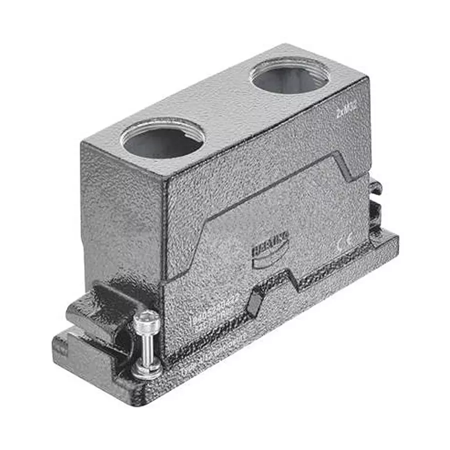 Harting Heavy Duty Hoods / Housings / Bases HEAVY DUTY HOOD, SCREW, SIZE 24B, ALUM, 19405240423