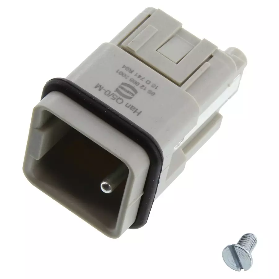 Harting Heavy Duty Hoods / Housings / Bases RECTANGULAR HAN INSERT, PLUG, 5+PE, CRIMP, 09120053001