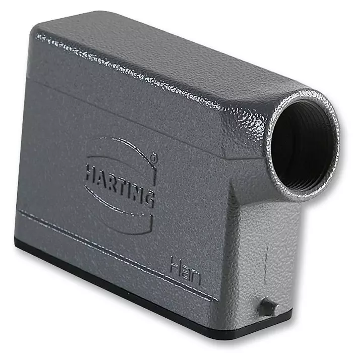 Harting Heavy Duty Hoods / Housings / Bases HOOD, SIDE ENTRY 16A, 1 LEVER, METAL, 0920 016 1541