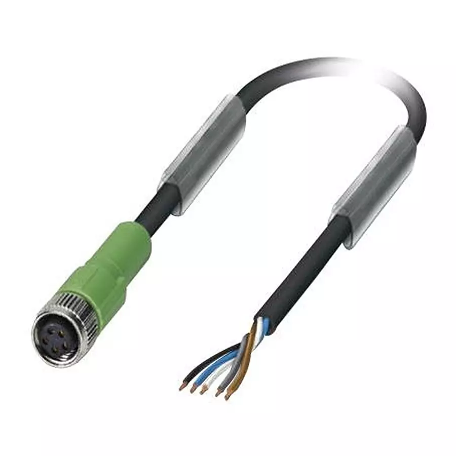 Phoenix Contact Sensor Cable Assemblies SENSOR CORD, 5P, M8 RCPT-FREE END, 5M, 1404473