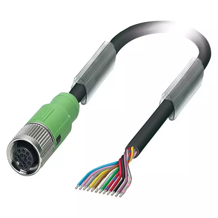 Phoenix Contact Sensor Cable Assemblies SENSOR CORD, 12P, M12 RCPT-FREE END, 3M, 1430624