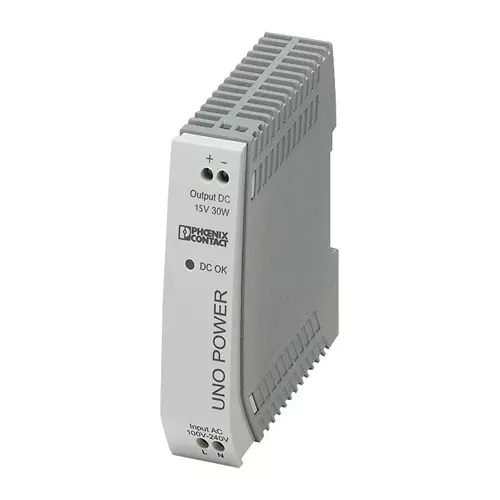 Phoenix Contact AC / DC DIN Rail Mount Power Supplies POWER SUPPLY, AC-DC, 15V, 2A, 2903000