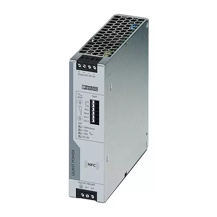 Phoenix Contact AC / DC DIN Rail Mount Power Supplies POWER SUPPLY, AC-DC, 24V, 5A, 2904600
