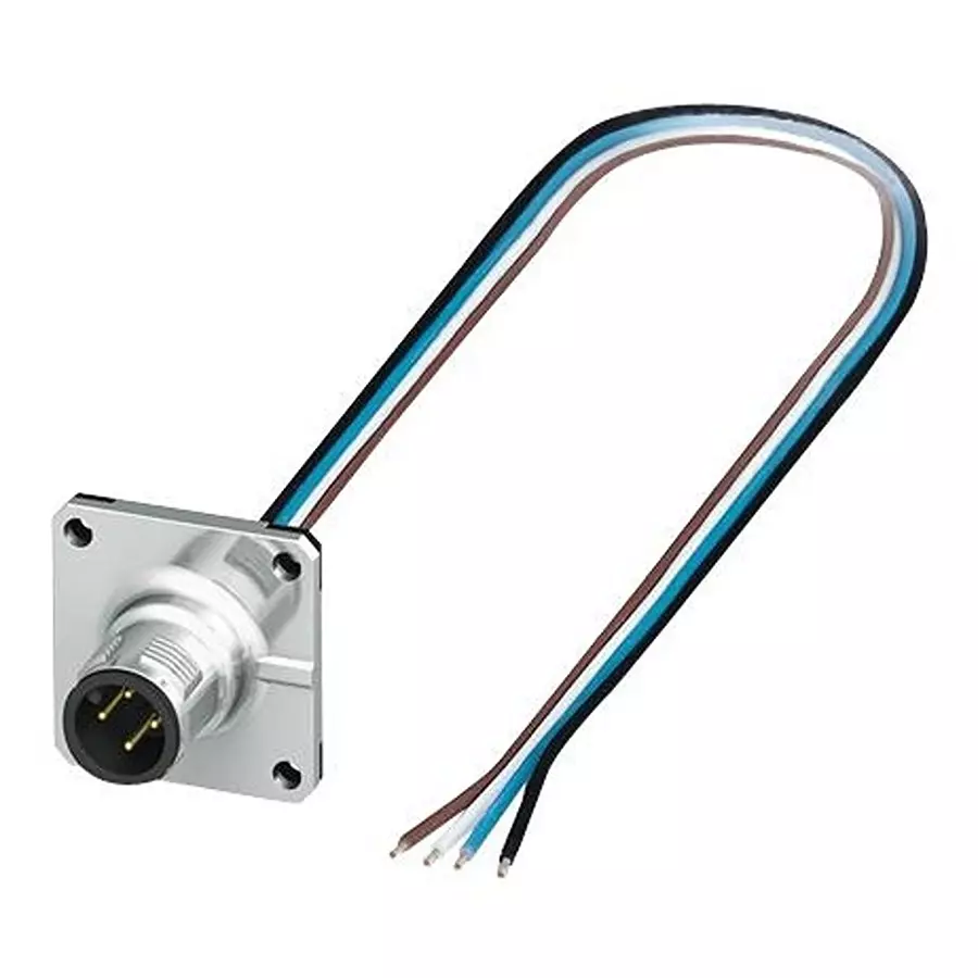 Phoenix Contact Sensor Cable Assemblies SENSOR CORD, 4P, M12 PLUG-FREE END, 0.5M, 1419784