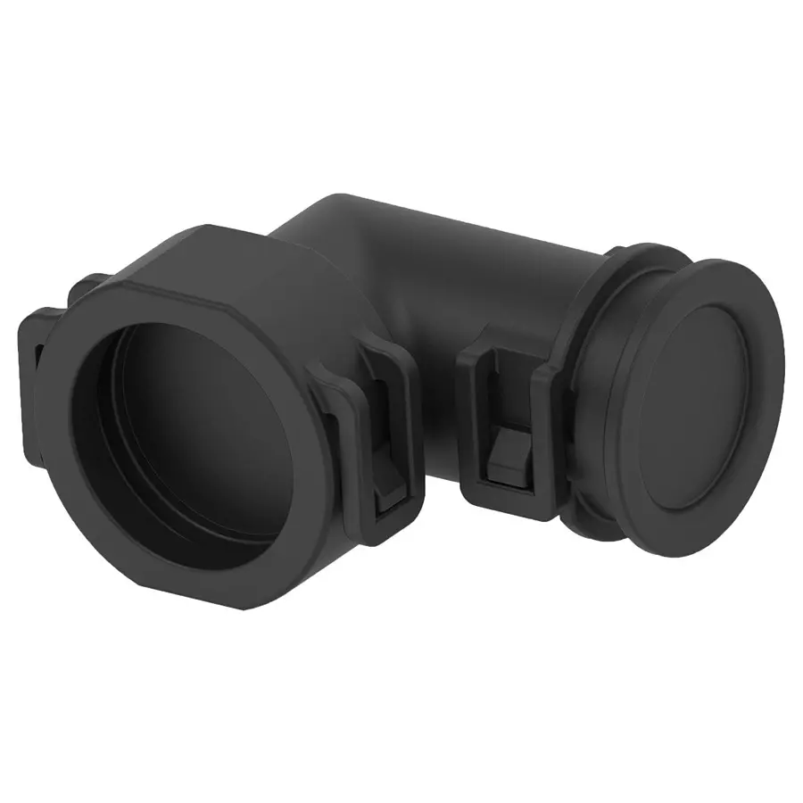 AMP - TE CONNECTIVITY COVER, BACKSHELL, 90 DEG, BLK, PA6.6, 2371725-2