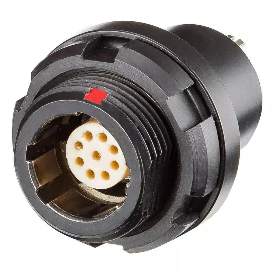 AMPHENOL LTW CIRCULAR CONN, RCPT, 9POS, PANEL, FDYB-09EEFP-RDK-001