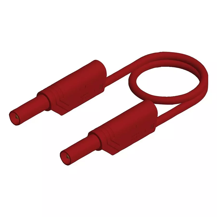 HIRSCHMANN TEST LEAD, 4MM BANANA PLUG, RED, 250MM, 934067101