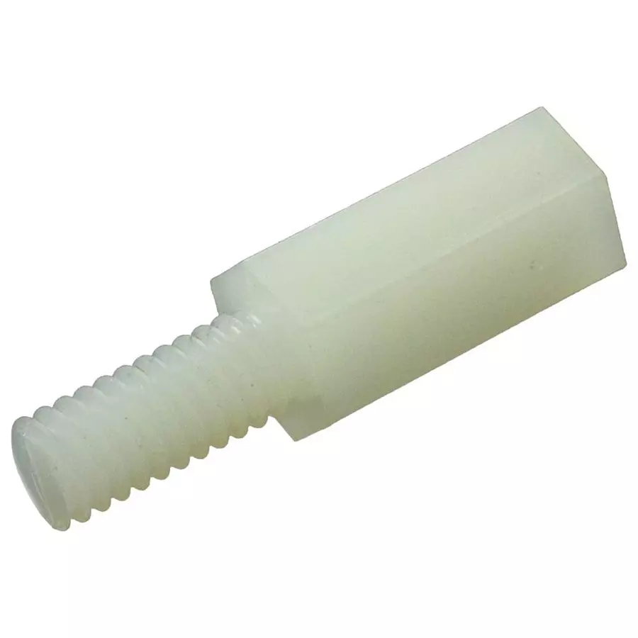 KEYSTONE SPACER/STANDOFF HEX NYLON 6.4MM X 12.7MM, 4830