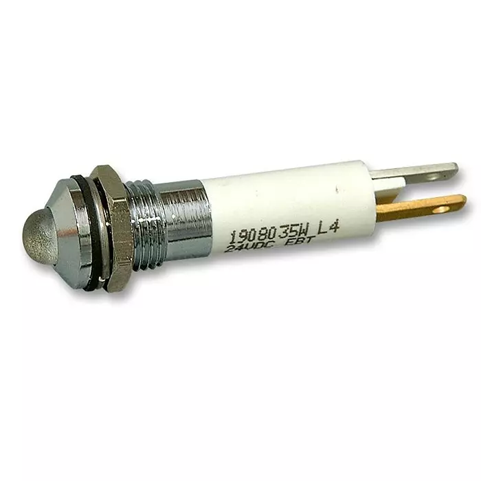 CML INNOVATIVE TECHNOLOGIES LED INDICATOR, 24VDC, BRIGHT WHITE, 1908035W