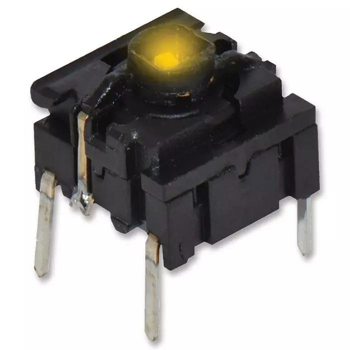 MULTIMEC Switch, Tht, Ip67, 3.5N, Yellow Led, 5GTH93542