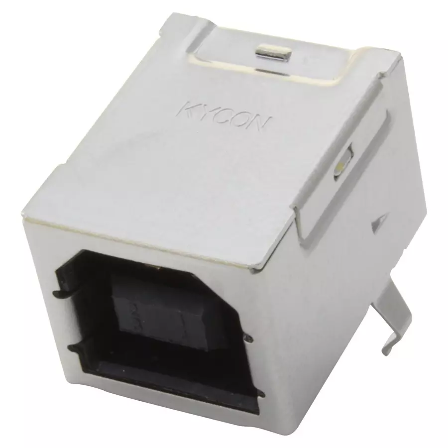 KYCON Usb Connector, Type B, Rcpt, 4Pos, Tht, KUSBX-BS1N-B