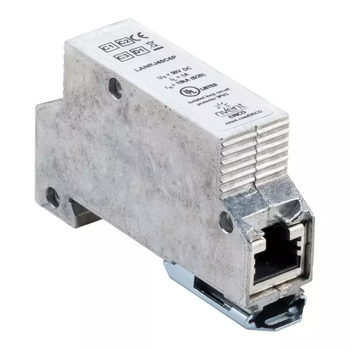 NVENT ERICO Lan Surge Protector, 1 Port, Din Rail, LANRJ45C6P