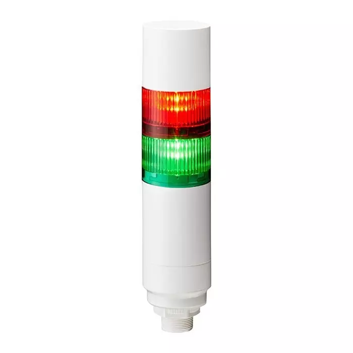 PATLITE (U.S.A.) Signal Tower, 88Db, Flashing, 24Vdc, LR6-202WCBW-RG+FB295
