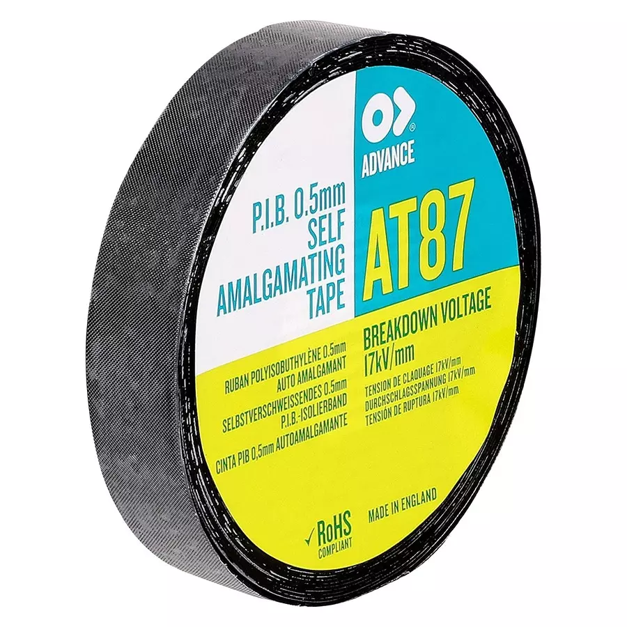 ADVANCE TAPES Tape, Pib, 10M X 19Mm, AT87 BLACK 10M X 19MM