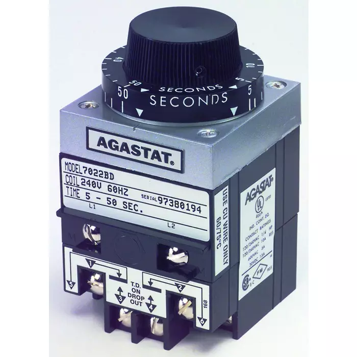 AGASTAT - TE CONNECTIVITY Time Delay Relay, Dpdt, 300S, 240Vac, 7022AK