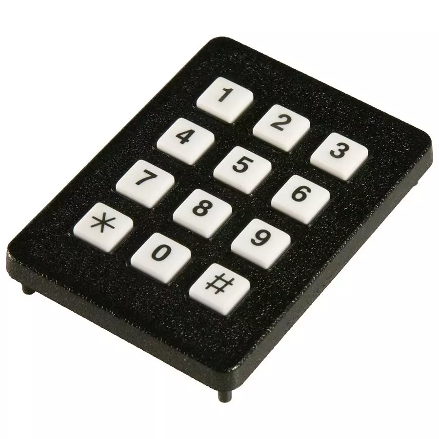 GRAYHILL SWITCH, KEYPAD, 3X4, 5mA, 12V, ABS, 96AB2-102-F..