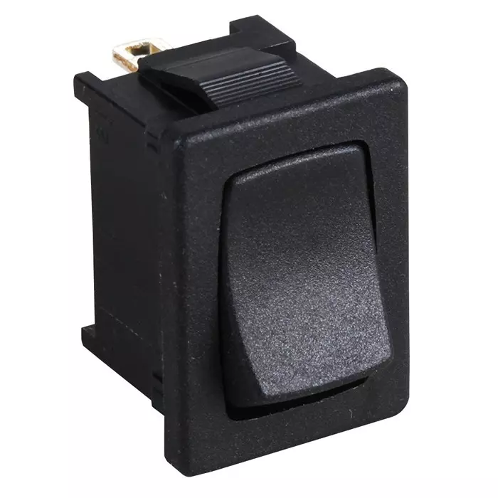 MARQUARDT SWITCH, SPNO, BLACK, SOLDER TAG, 1801.6122-00