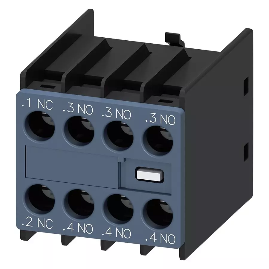 SIEMENS CONTACT BLOCK, 4 POLE, 10A, 690VAC, 3RH2911-1HA31