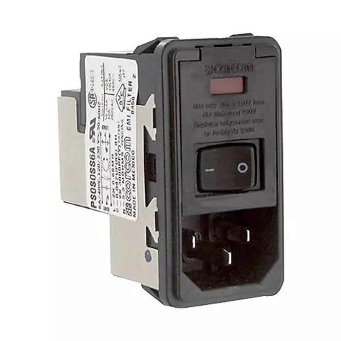 CORCOM - TE CONNECTIVITY IEC FILTER, STANDARD, 6A, 250VAC, QC, PS0S0SS6A