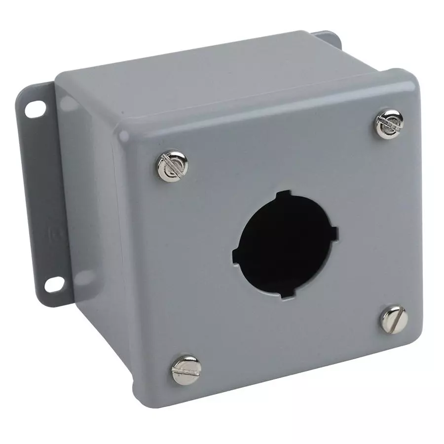 NVENT HOFFMAN ENCLOSURE, PUSHBUTTON, 1 HOLE, STEEL, E1PB