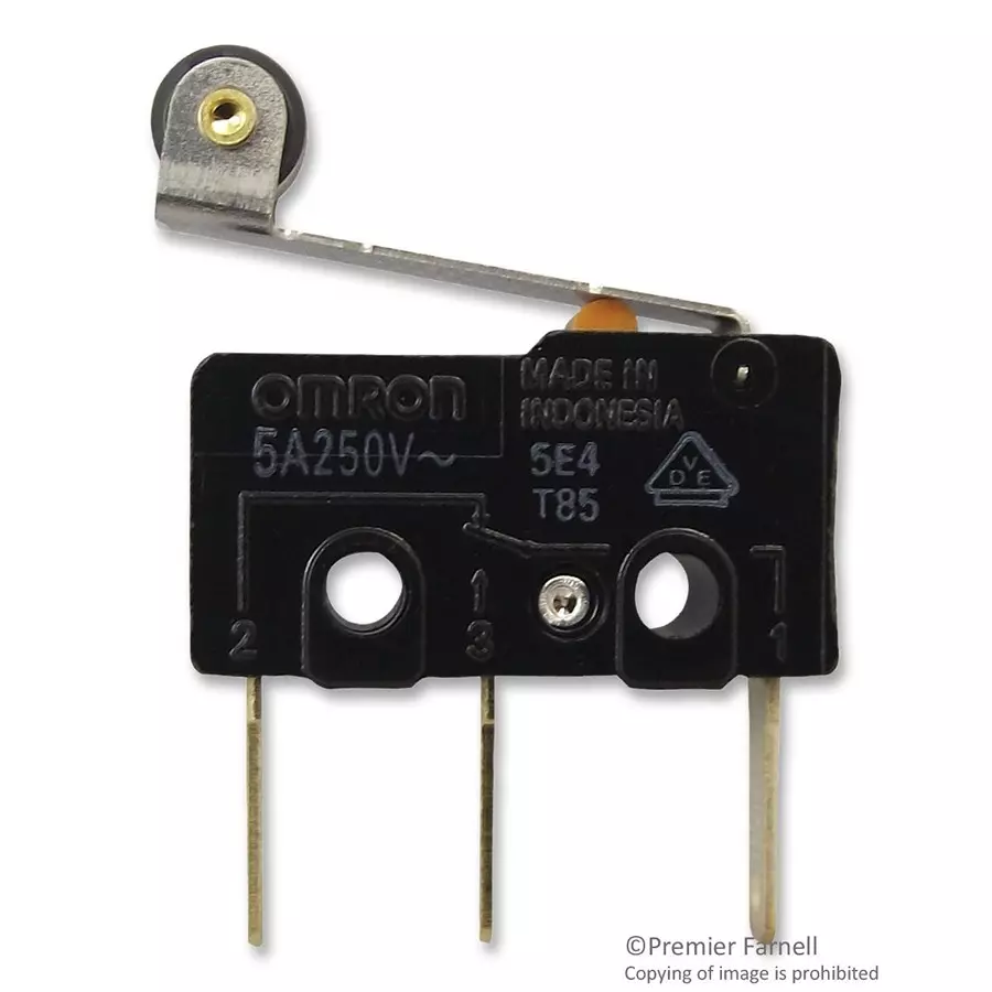OMRON MICROSWITCH, SPDT, ROLLER, 125VAC, 5A, SS-5GL2-FT