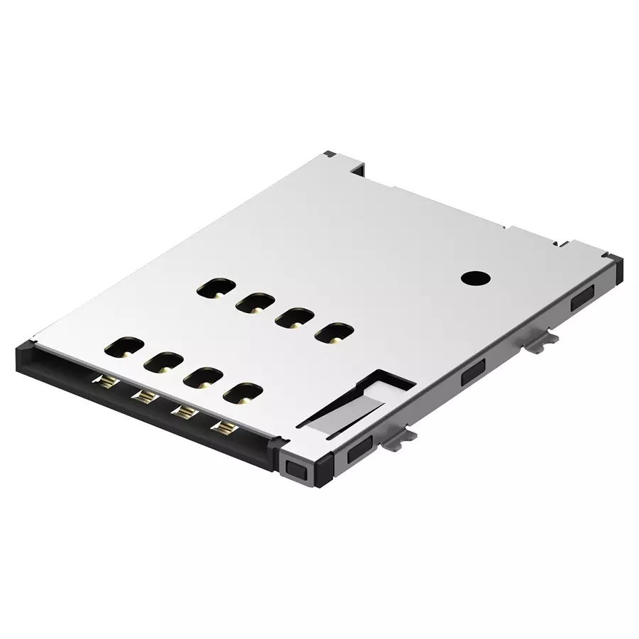 GCT CONN, SIM SOCKET, PUSH-PUSH, 8POS, SMT, SIM4065-8-1-15-00-A