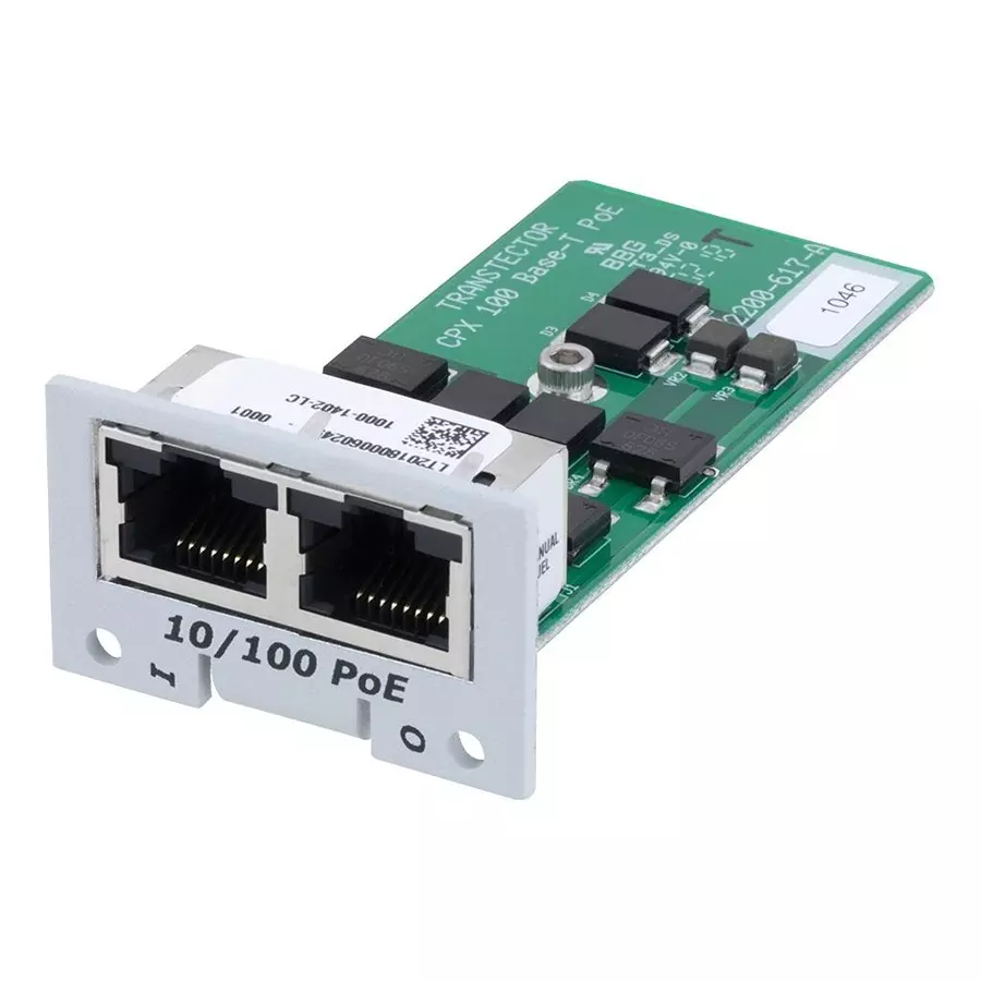 L-COM 10/100 POE DATA LINE PROT MODULE, 48VDC, LPXT-MOD-POE-C1D2