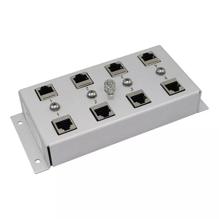 L-COM DATA LINE SURGE PROTECTOR, 90V, CMSP-CAT6T-4