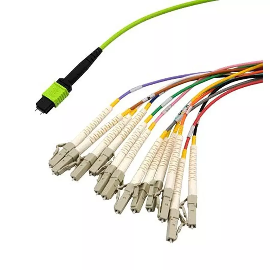 L-COM FIBRE CORD, MPO PLUG-LC, MM, 500MM, MPM12OM5-FLCZ-05