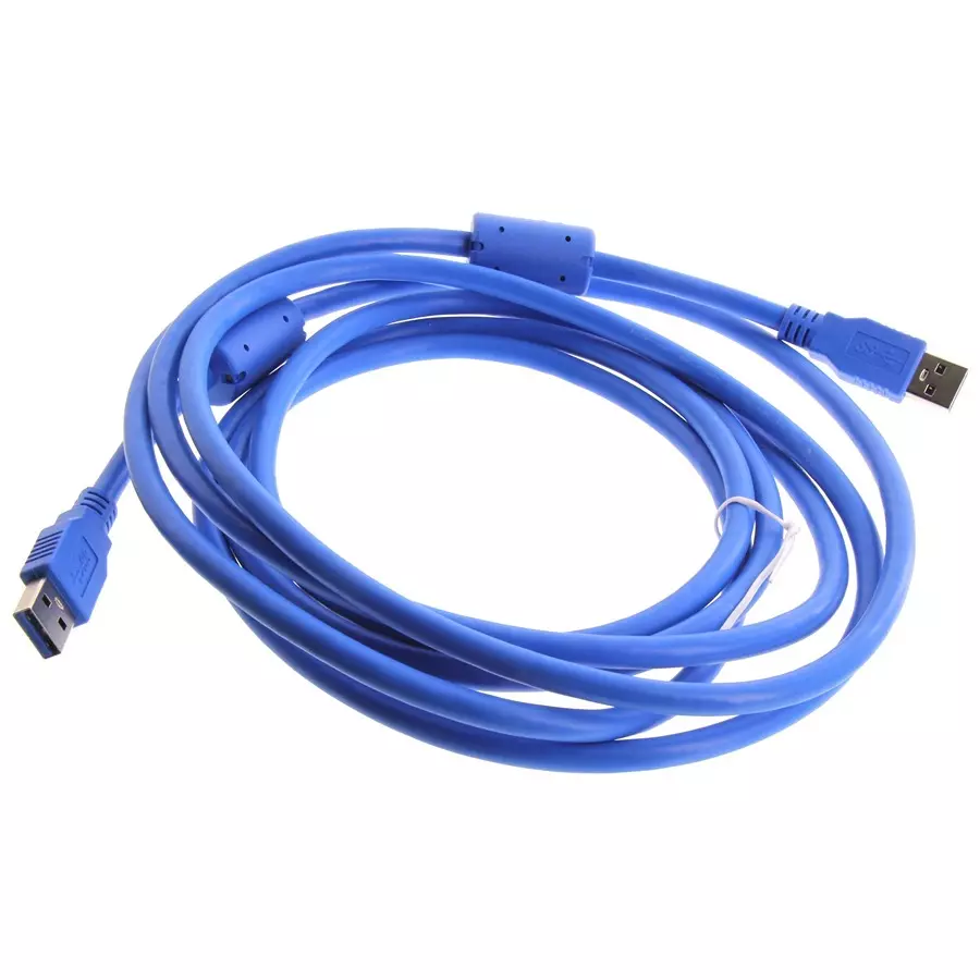 L-COM USB CABLE, 3.0 A PLUG-A PLUG, BLU, 9.8FT, U3A00073-3M