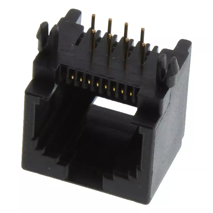L-COM RJ45 CONN, R/A, JACK, 8P8C, 1PORT, SMJ-RJ4590