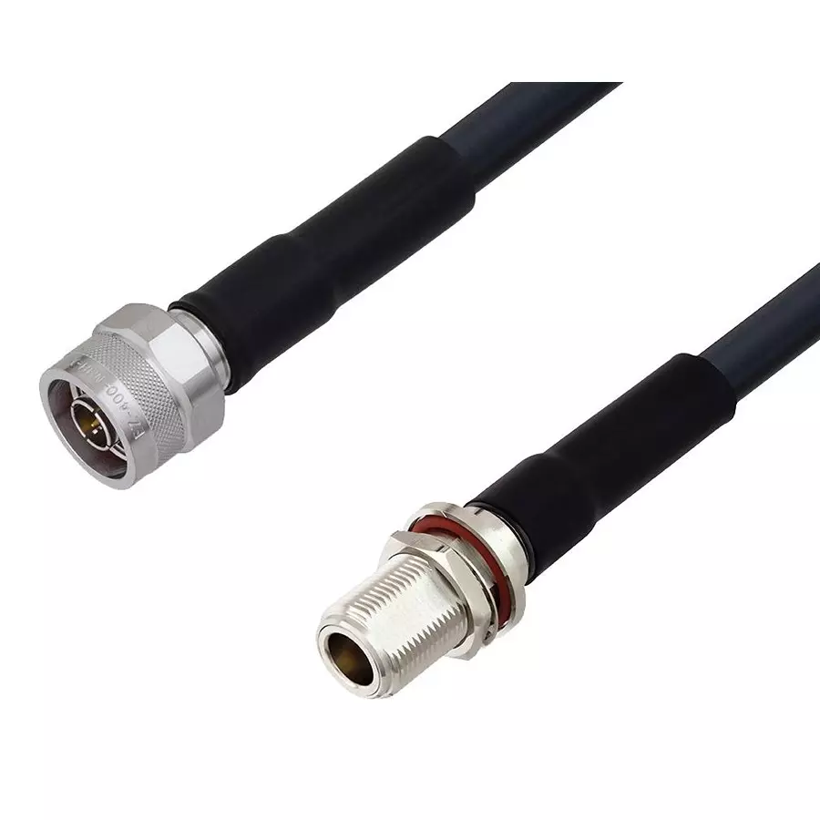 L-COM RF COAX CABLE, N PLUG-N BHD JACK, 10FT, LCCA30194-FT10