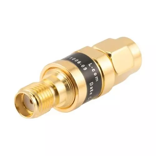 L-COM RF ATTENUATOR, SMA PLUG-JACK, 50 OHM, LCAT1006-09