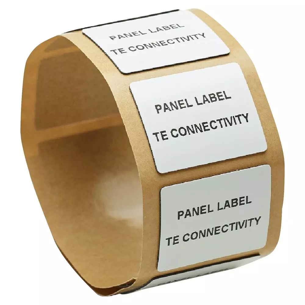 TE CONNECTIVITY Label, Polyester, White, 13Mm X 27Mm, Pl-027013-1.5-9 (Pack of 1500)